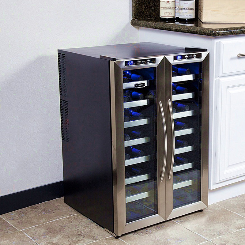 Whynter 32 Bottle Dual Zone Freestanding Wine Cooler & Reviews Wayfair