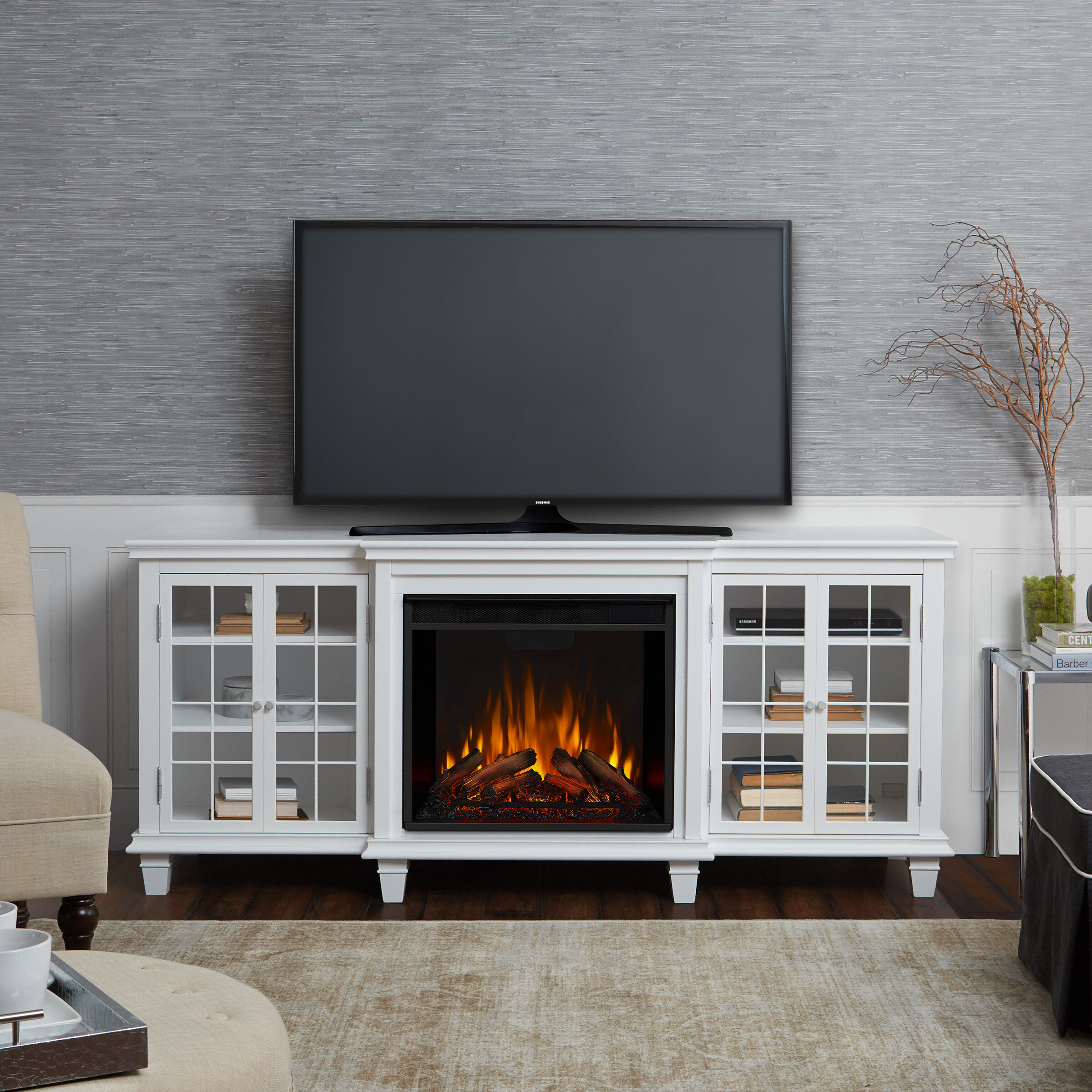 Real Flame TV Stand for TVs up to 78