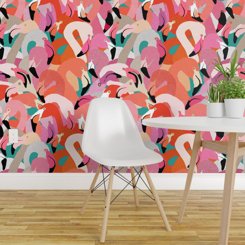 Bay Isle Home Garza Tropical Removable Peel And Stick Wallpaper