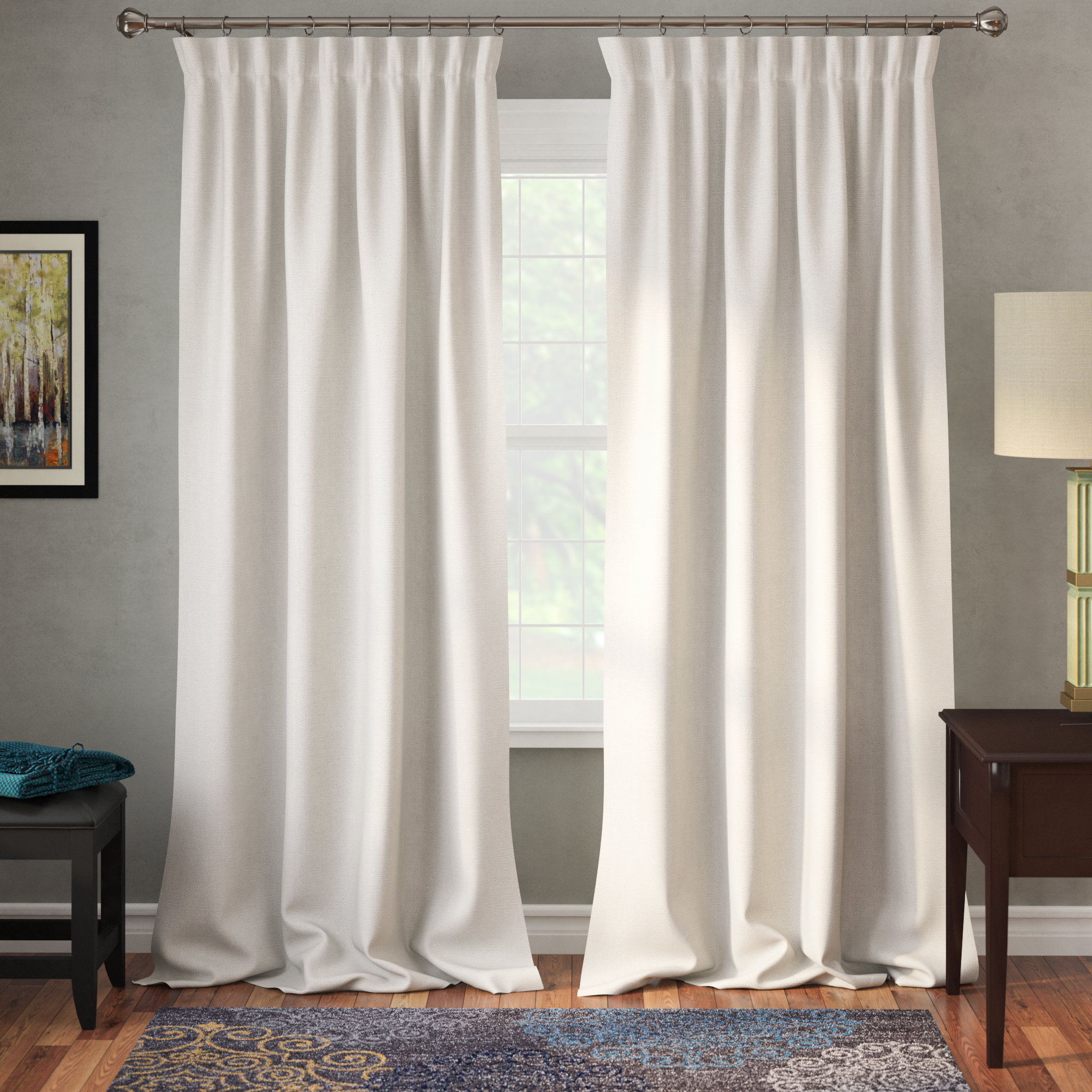 Three Posts Freemansburg Room Darkening Rod Pocket Single Curtain