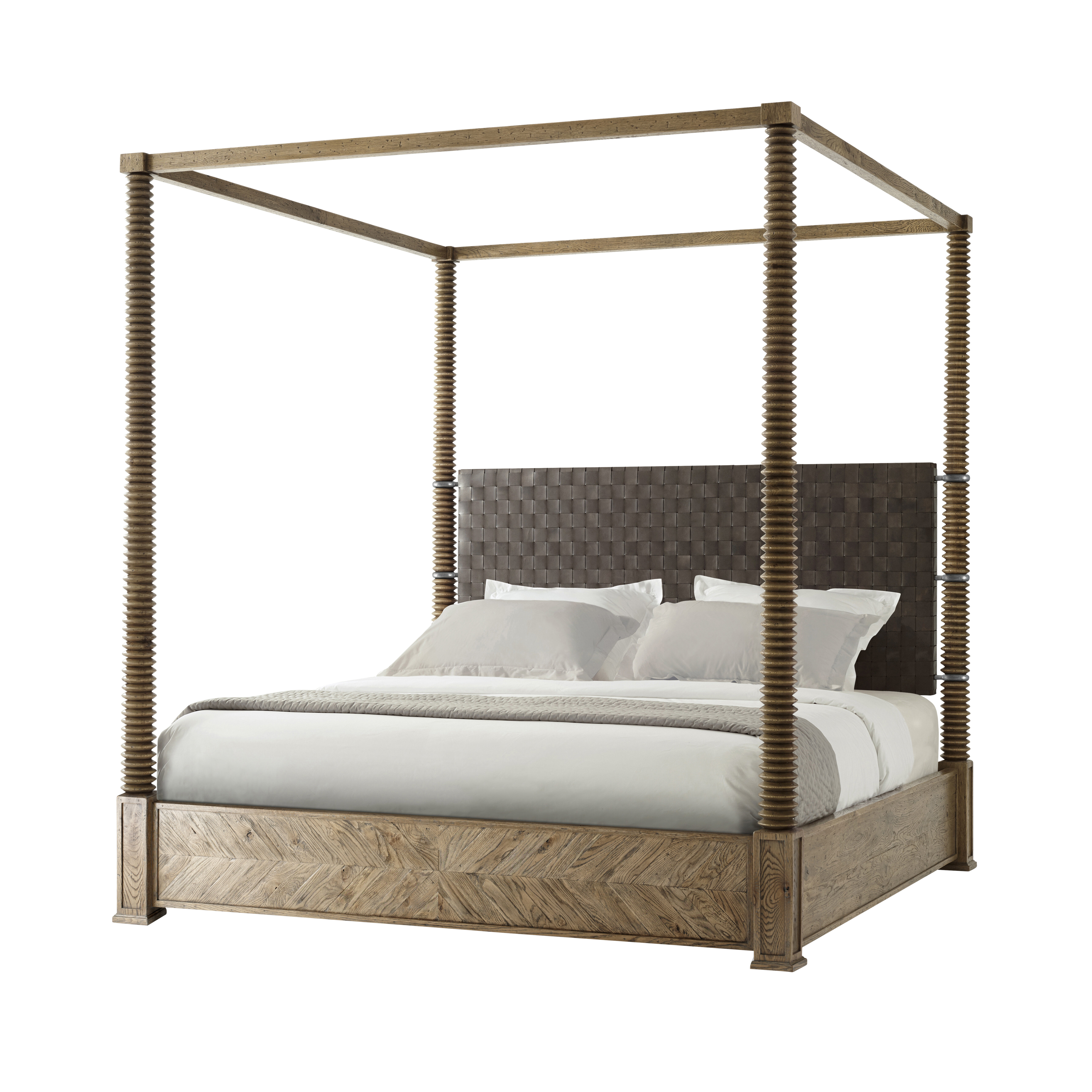 Theodore Alexander Weston King Solid Wood And Upholstered Canopy Bed Perigold