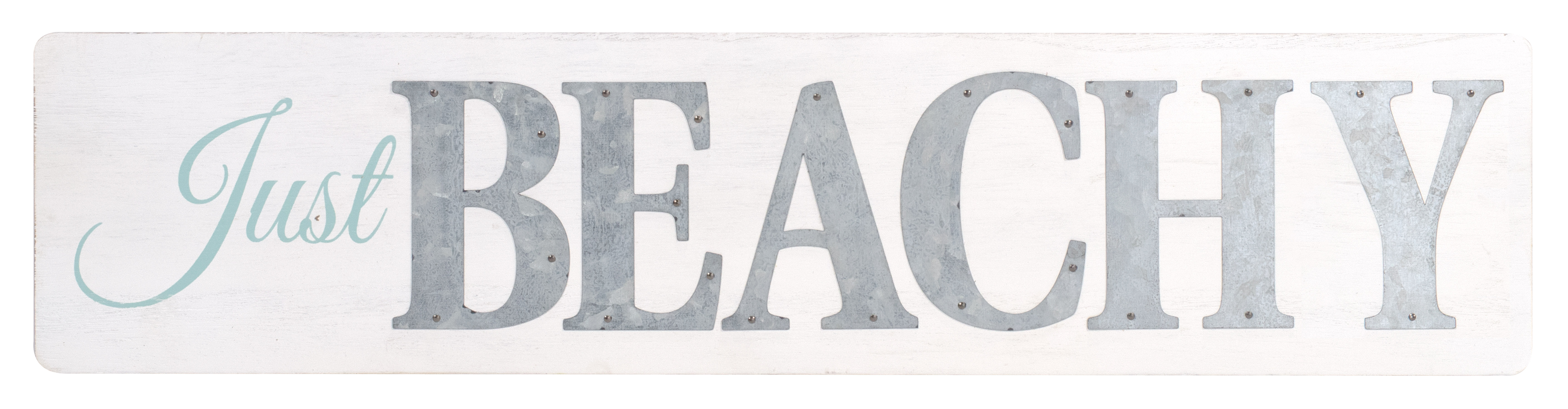 Highland Dunes Aron Just Beachy Galvanized Letters Decorative