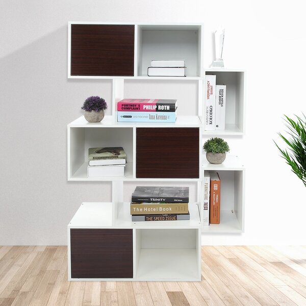 Aurianna 3-Tier Geometric Bookcase By Ebern Designs