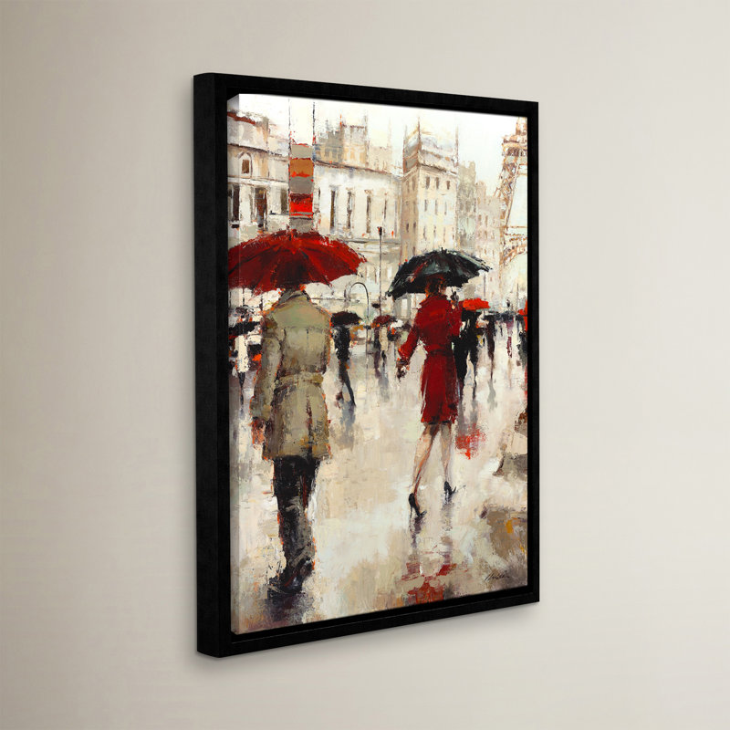 Latitude Run Parting On A Paris Street Framed Painting Print