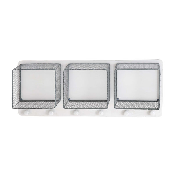 Customary Wood / Metal Wall Basket Hook AllModern