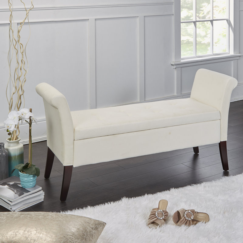 Charlton Home Neilson Upholstered Storage Bench Reviews Wayfair Neilson Upholstered Storage Bench