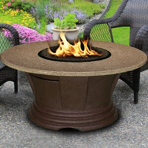 San Simeon Stainless Steel Propane Gas Fire Pit Table
