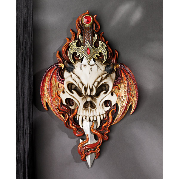Design Toscano Skull And Sword Gothic Wall Decor Reviews Wayfair