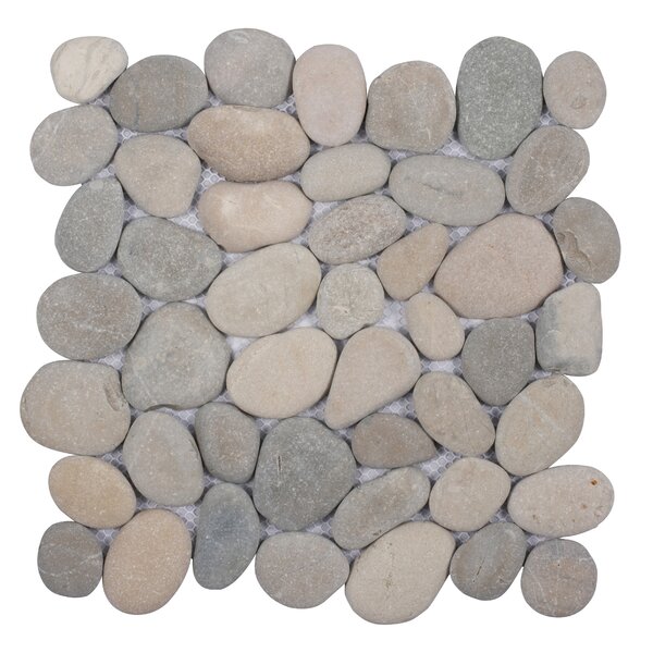 Classic 12 x 12 Pebble Tile in Gray by Pebble Tile