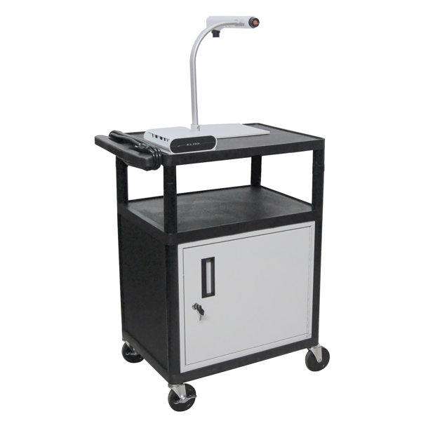 LP Carts Series AV Cart with Locking Cabinet by Luxor