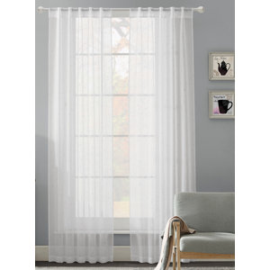 Gladys Polka Dots Sheer Rod Pocket Panel Pair (Set of 2)