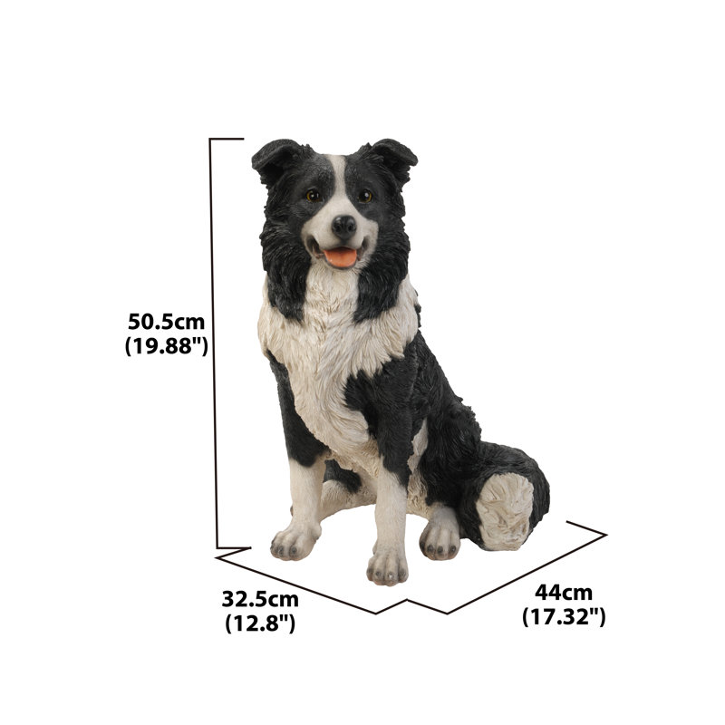 Hi Line Gift Ltd Border Collie Sitting Statue Reviews Wayfair Hi Line Gift Ltd Border Collie Sitting