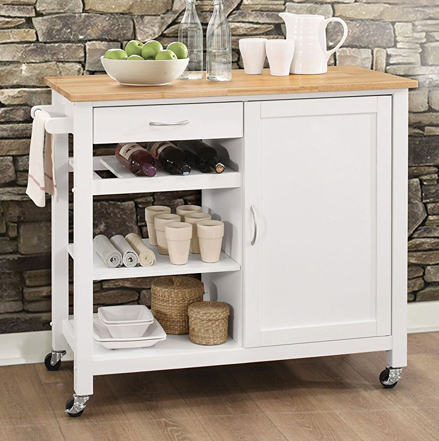 Ebern Designs Furlow Wheeled Kitchen Island Wayfair