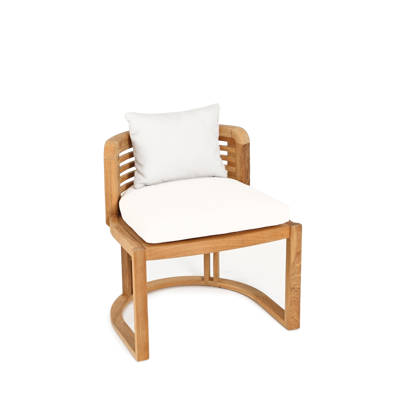 Oasiq Hamilton Teak Patio Dining Chair With Cushion Wayfair