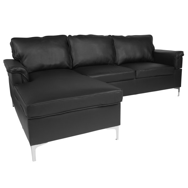Strunk Upholstered Plush Pillow Back Reversible Sectional By Ivy Bronx Amazing