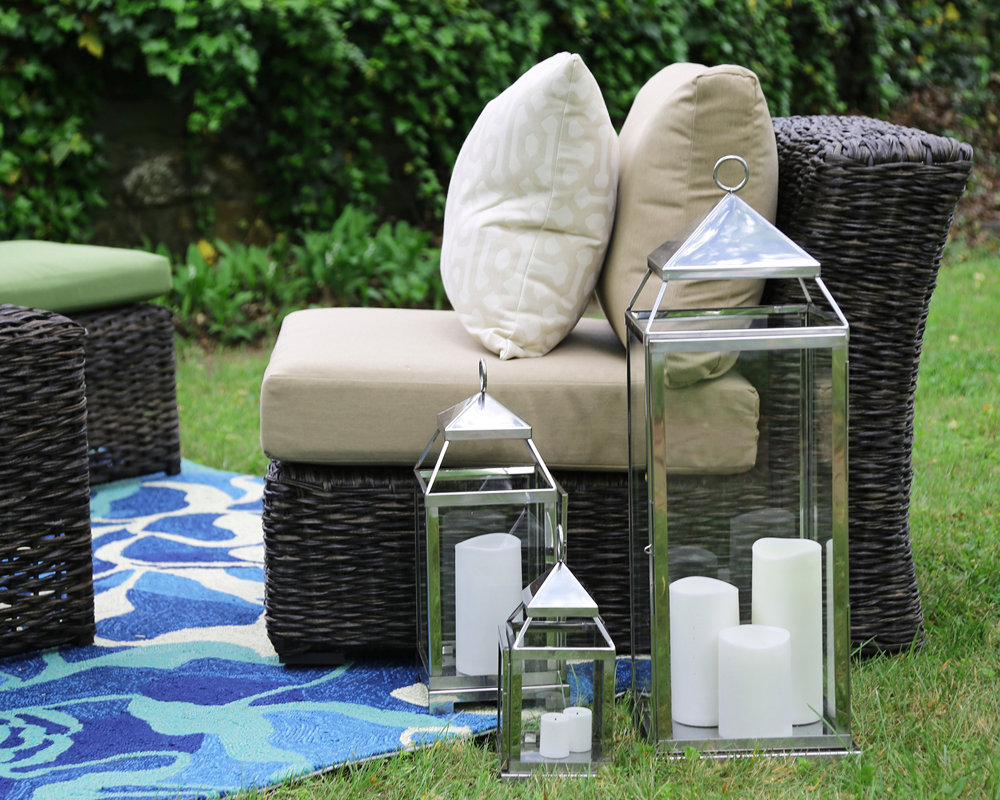 AE Outdoor Williams 8 Piece Sunbrella Sectional Set with Cushions