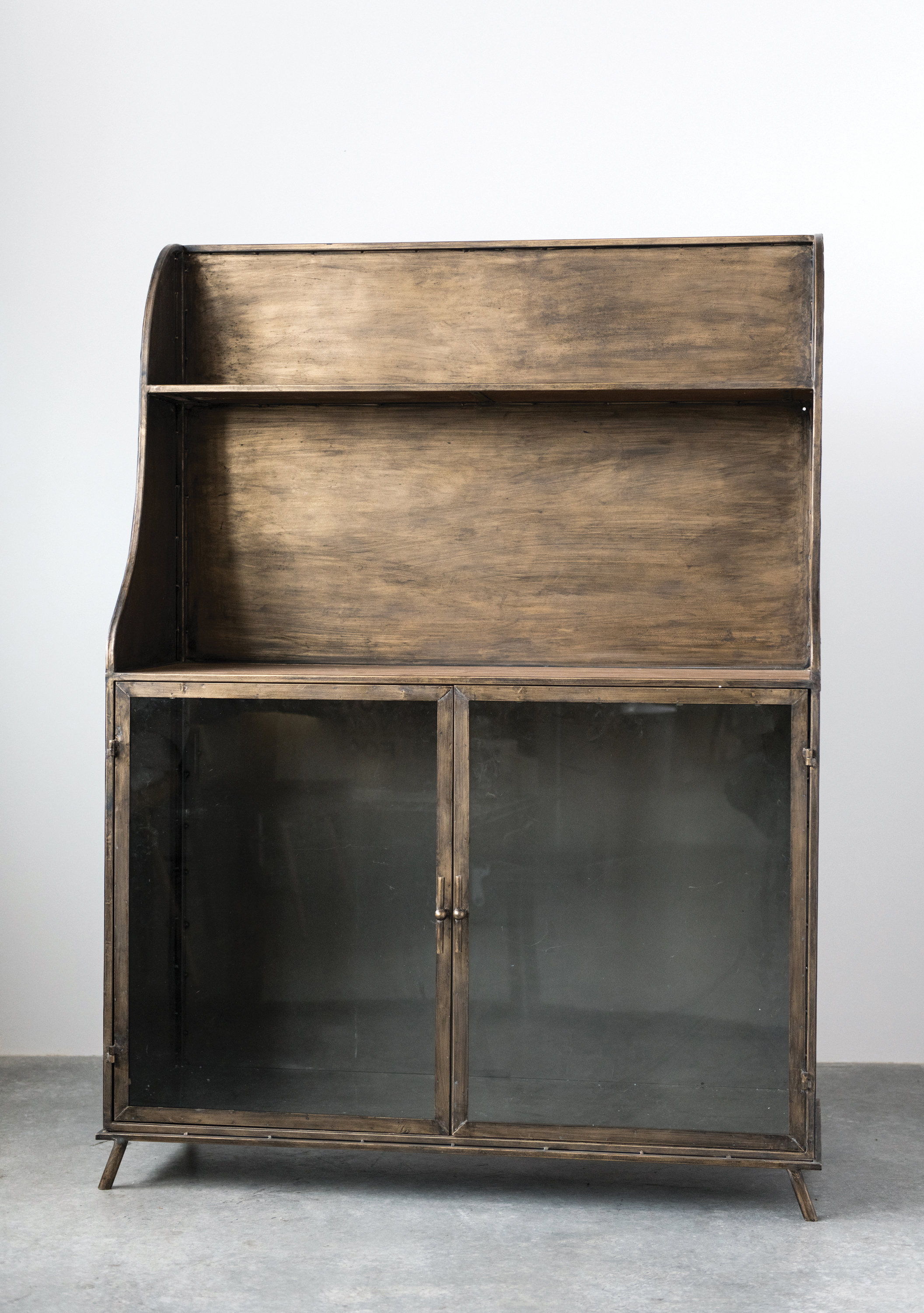 Gracie Oaks Mckinsey Metal Curio Cabinet Wayfair