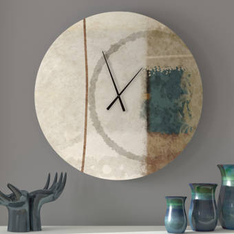 Latitude Run Paternal Large Abstract Metal Wall Clock Reviews Wayfair
