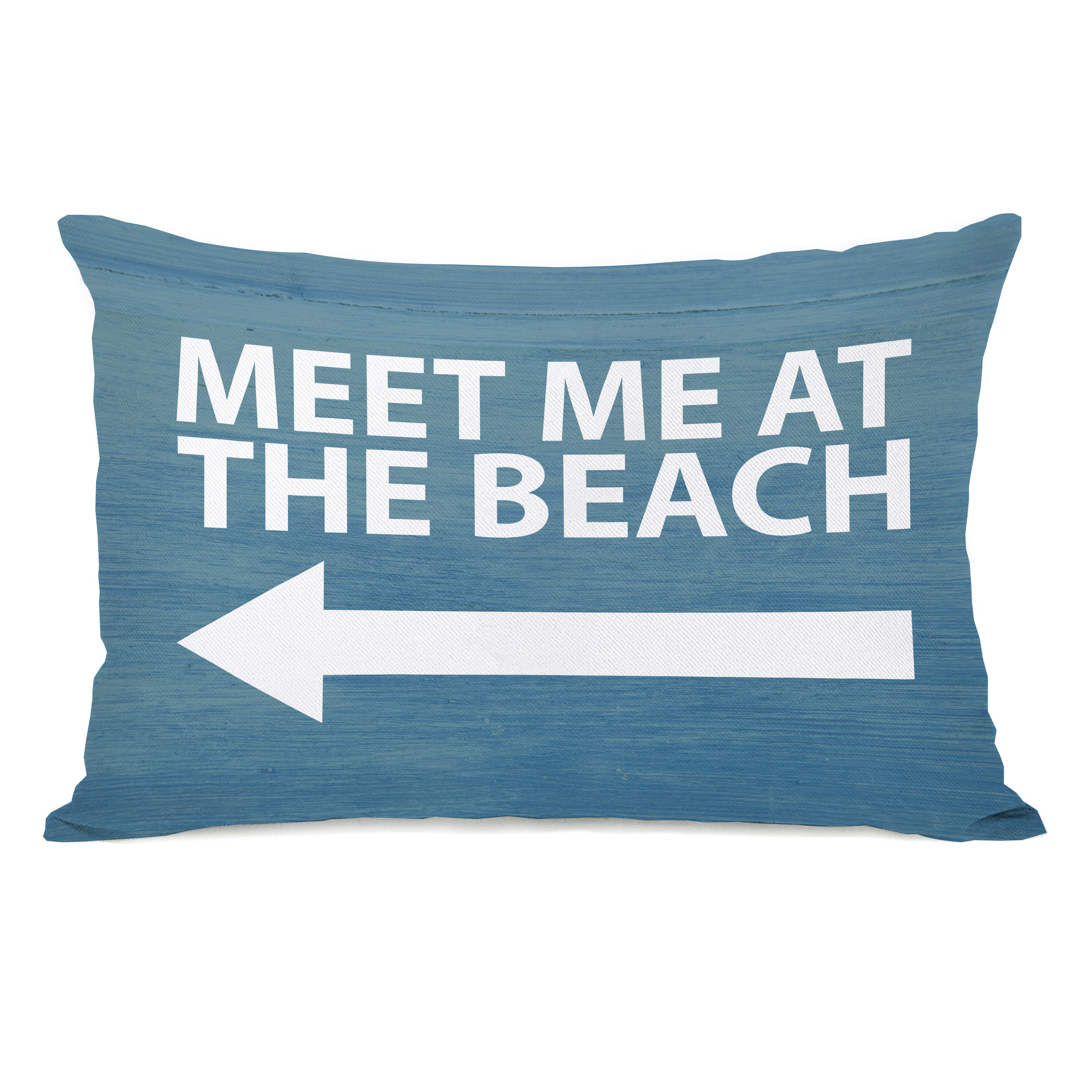 One Bella Casa Meet Me At The Beach Wood Lumbar Pillow Wayfair