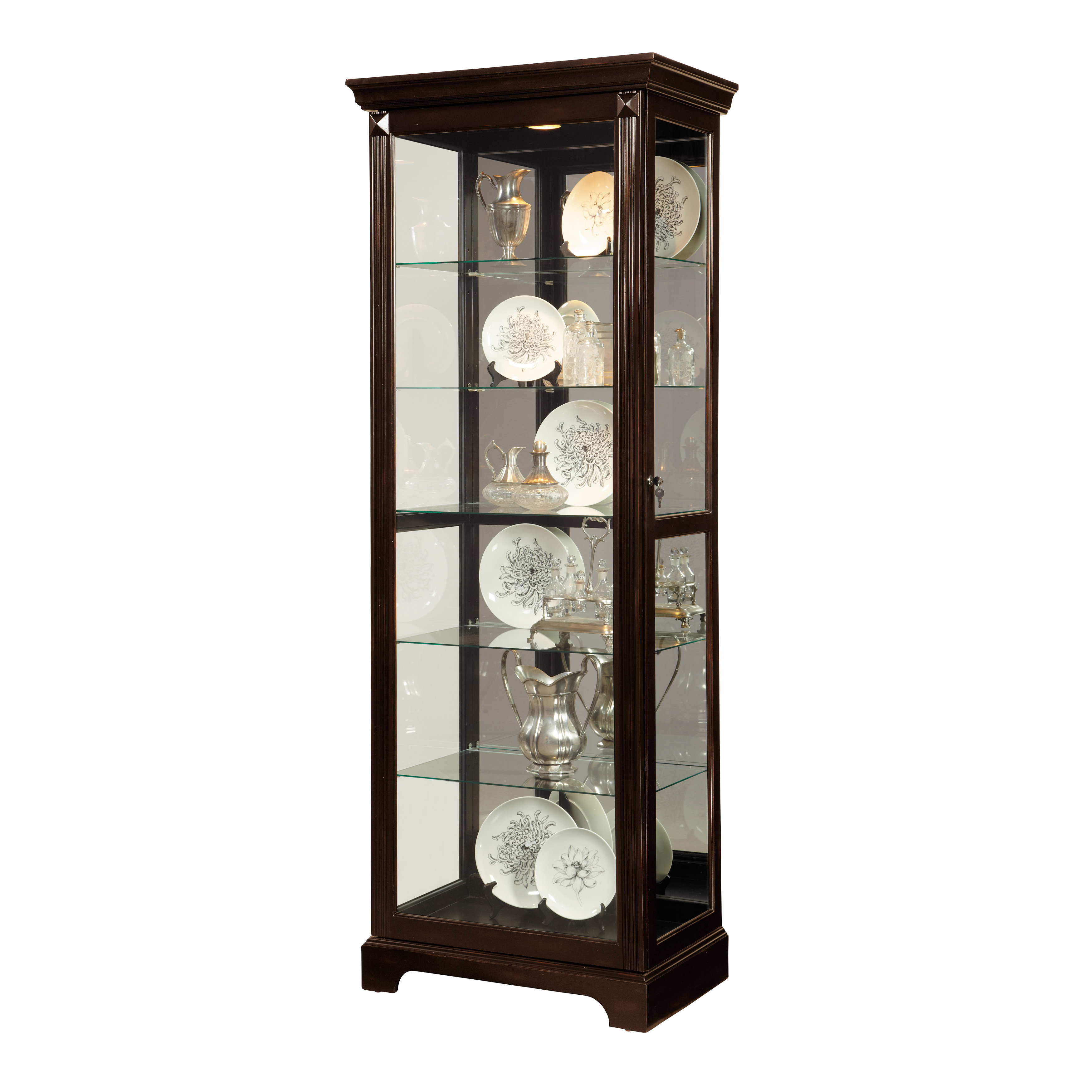 Darby Home Co Napier Lighted Curio Cabinet Reviews Wayfair Napier Lighted Curio Cabinet
