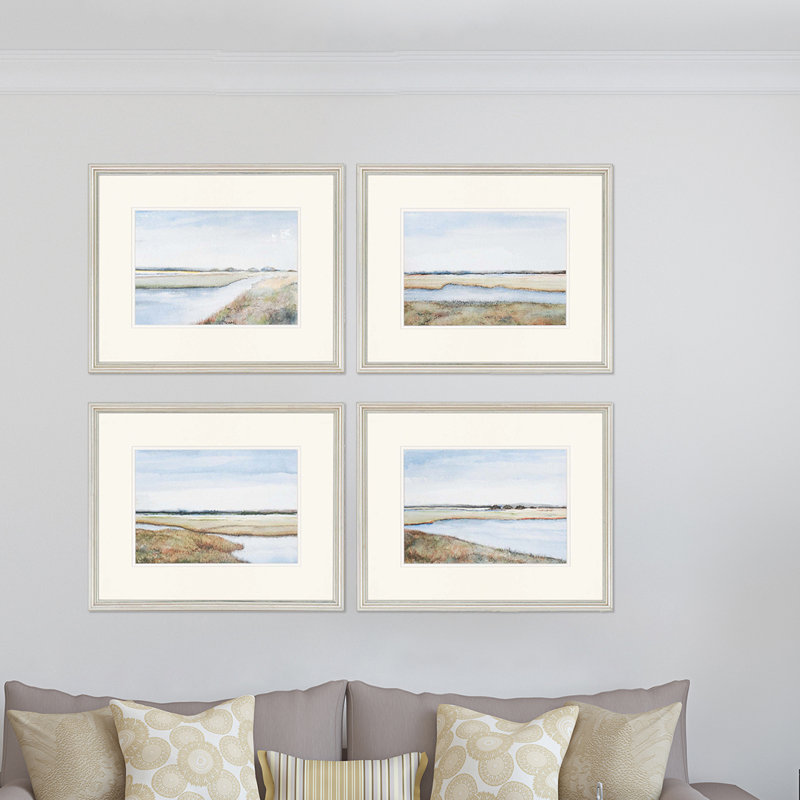 Marshes Giclee 4 Piece Framed Painting Print Set Reviews