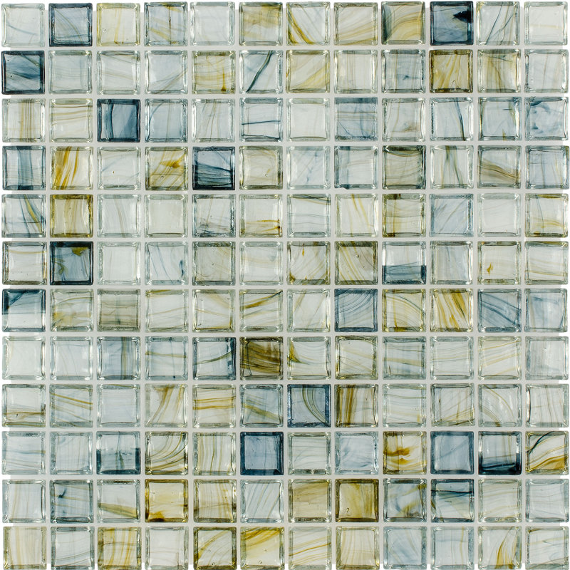 Mosaictileoutlet Squares 1 X Gl Mosaic Tile In Glossy Blue Gl Mosaic Tile In Glossy Blue