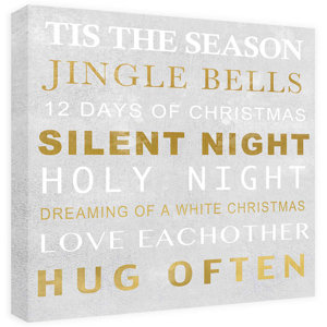 Tis The Season Textual Art on Wrapped Canvas