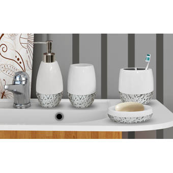 Stiltner 4 Piece Bathroom Accessory Set Reviews Joss Main Stiltner 4 Piece Bathroom Accessory Set