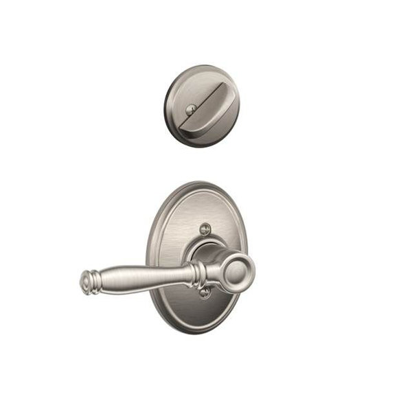 Interior Handleset Birmingham Lever and Interior Single Cylinder Deadbolt Thumbturn with Wakefield Trim by Schlage