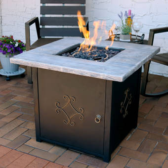 Ebern Designs Dreadnought Steel Propane Fire Pit Table Reviews