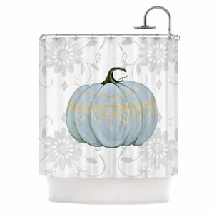 'Boho Pumpkin' Illustration Shower Curtain