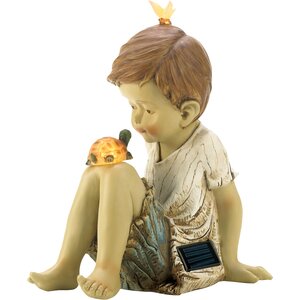 Friends Solar Lighted Garden Statue