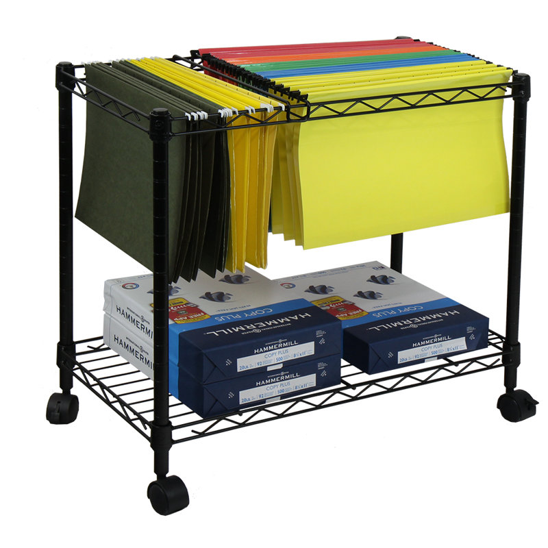 Oceanstar Design Portable 1 Tier Metal Rolling File Cart Reviews Portable 1 Tier Metal Rolling File Cart