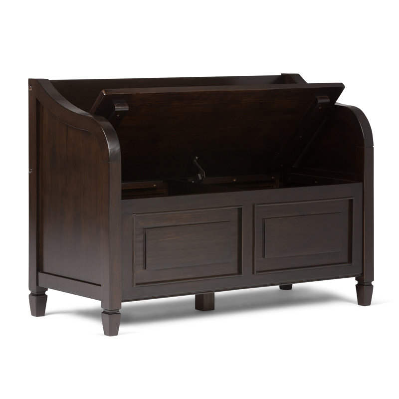 Simpli Home Connaught Wood Storage Bench & Reviews Wayfair