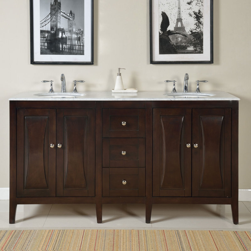 silkroad exclusive 68" double bathroom vanity set & reviews | wayfair silkroad exclusive 68" double bathroom vanity set & reviews | wayfair
