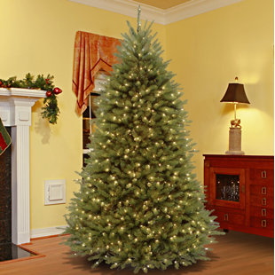green fir artificial christmas tree with 650 lights colored and white lights with stand - Farmhouse Christmas Tree Decorations green fir artificial christmas tree with 650 lights colored and white lights with stand - Farmhouse Christmas Tree Decorations