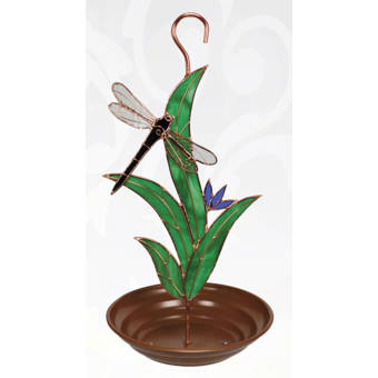 Gift Essentials Dragonfly With Leaves Decorative Bird Feeder Wayfair