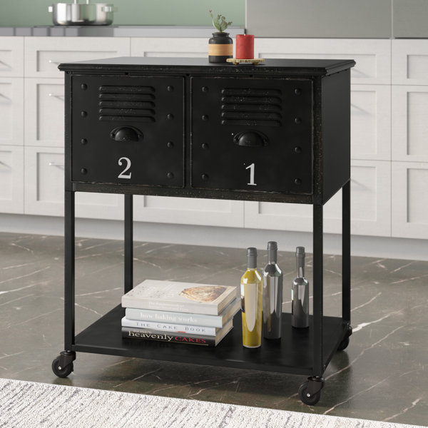 Alastor Rolling Cart Table With 2 Drawers By Trent Austin Design Great price