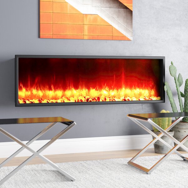 Belden Wall Mounted Electric Fireplace By Wade Logan
