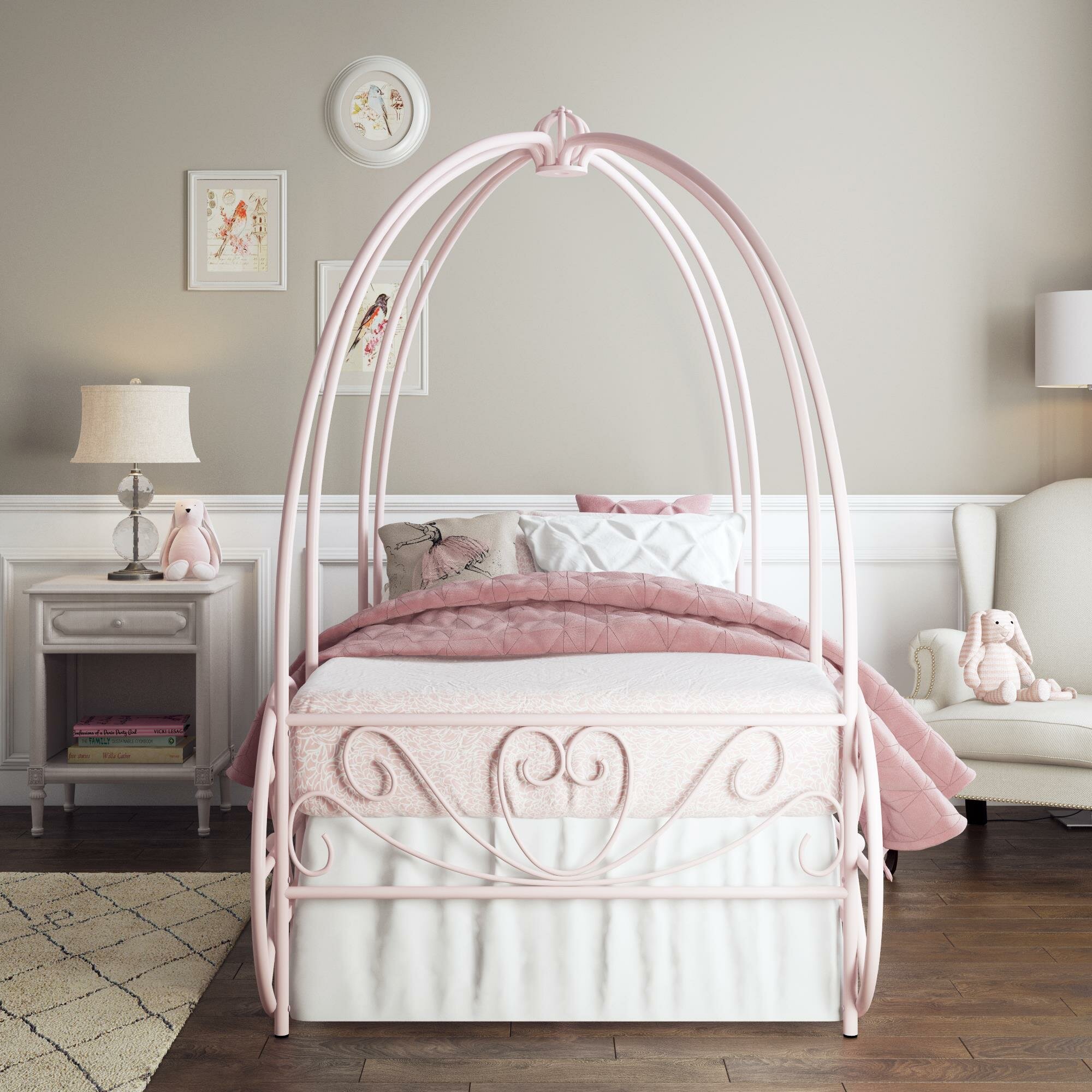 girls metal bed frame