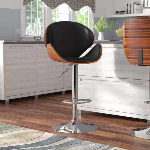 Catina Adjustable Height Swivel Bar Stool by Wade Logan