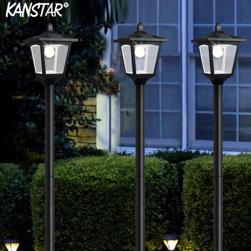 Lamotte Street Vintage Outdoor Garden 70 Led Solar Lamp Post