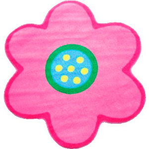 Fun Time Shape Poppy Light Pink Kids Area Rug