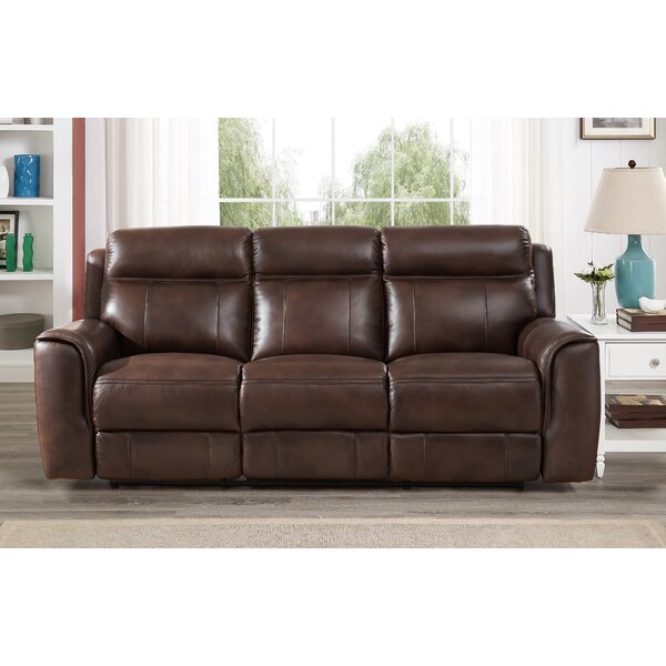Gurley Leather Reclining Sofa By Red Barrel Studio
