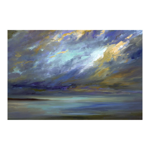 Sky over the Coast 3.2m x 4.8m Textured Matt Peel & Stick Wall Mural East Urban Home