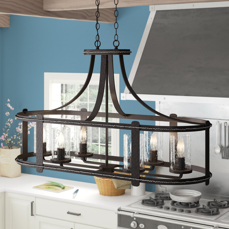 Laurel Foundry Modern Farmhouse Halcott 6 Light Kitchen Island