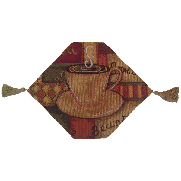 Smell of Coffee Woven Table Runner by DaDa Bedding