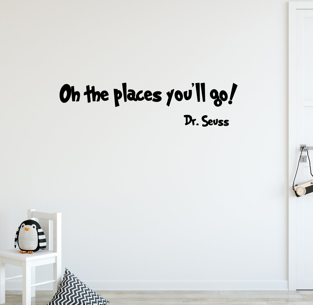 Oh The Places You'll Go Wall Quote Decal Sticker Why Fit In cat Dr Seuss words
