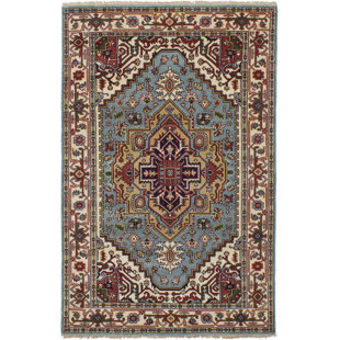 Light Blue Wool Area Rug Wayfair Lenita Hand Knotted Wool Light Blue Area Rug