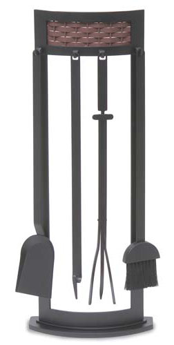 Basket Weave 5 Piece Steel Fireplace Tool Set by Pilgrim Hearth